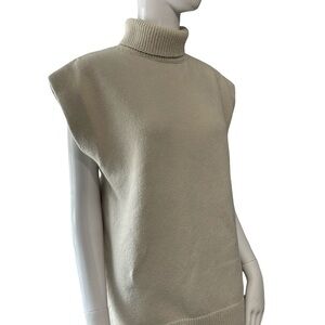 H&M Cream Short Sleeve Turtleneck